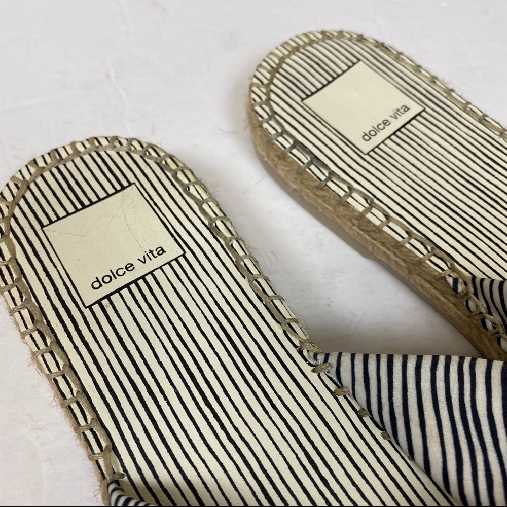 Dolce vita railroad stripe knot slide sandals blue - Picture 3 of 4